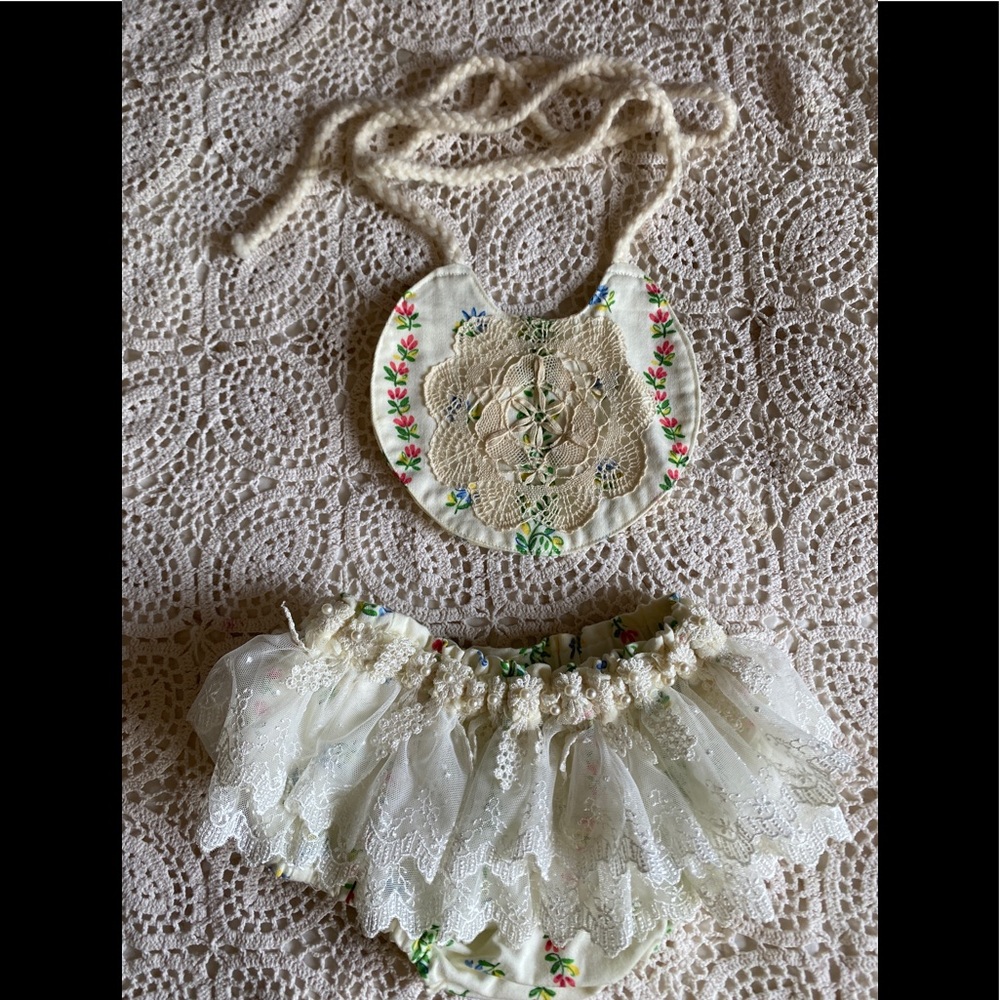 Boho babe Birthday bloomer and bib